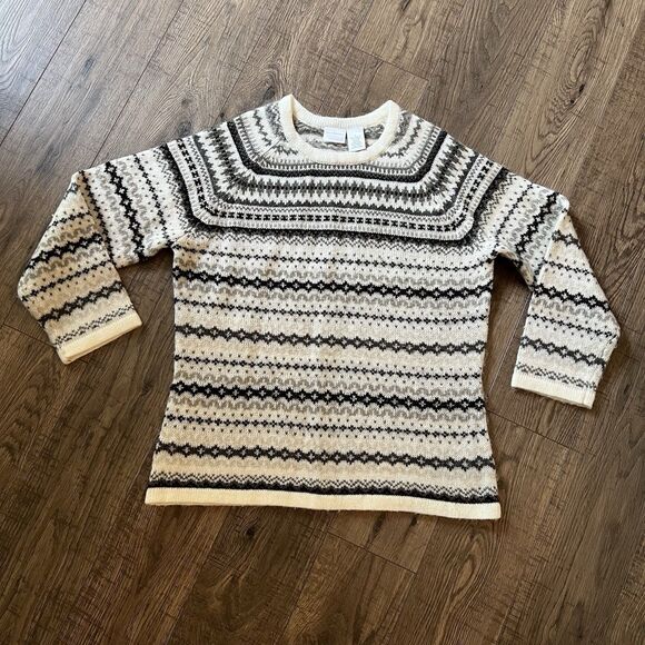 Vintage Isaac Mizrahi Women’s Sweater Large Fair Isle - Picture 1 of 4